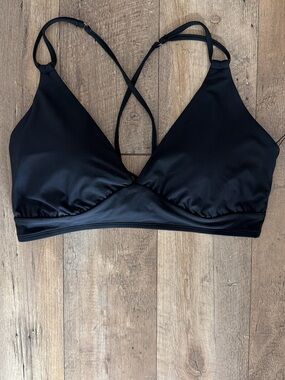 CALIA Black Swimsuit Cross-Back Triangle Bikini Top - Size XXL, NWT